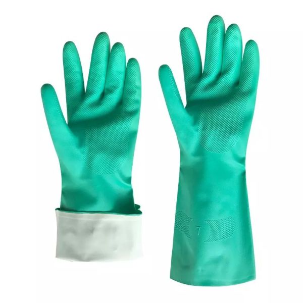 Industrial safety gloves with black nitrile coating