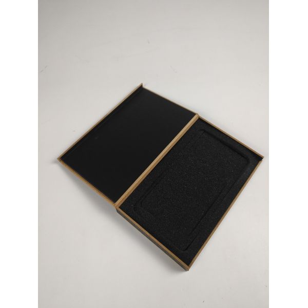 Modern Luxury Black Phone Case Packing Rigid Electronics Box Set with Art Paper Print and Hot Stamp Foil