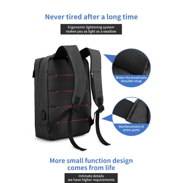 Factory high quality new men's backpack custom logo large capacity waterproof anti theft business Laptop Backpack