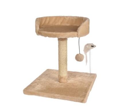 Wooden Cat Scratching Tree Durable , Platform Indoor Cat Tree Scratching Post
