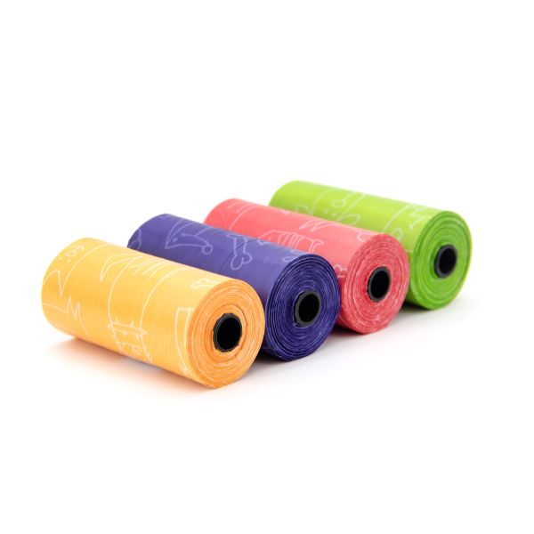 Compostable And Biodegradable Dog Waste Bags Roll Customized