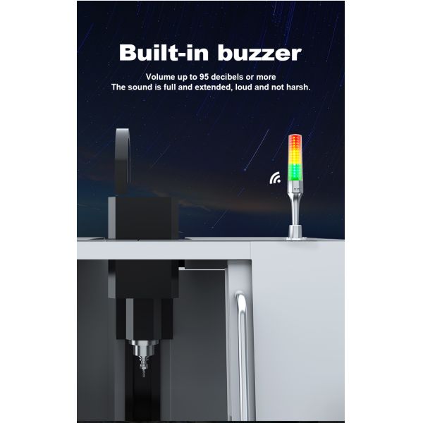 24V 3 Layers Tower Warning Light Multicolor Aluminium LED Flashing Equipment Indicator Lights
