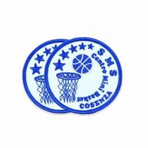 China Custom Logo Patches Embroidery Basketball Team Iron On Patch For Jerseys Hats on sale