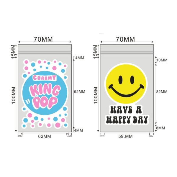 Reclosable custom printed plastic bags Transparent for Grocery