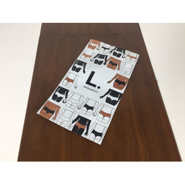 Gravure Printing Underwear Packaging Bag 3 Side Sealed Bag