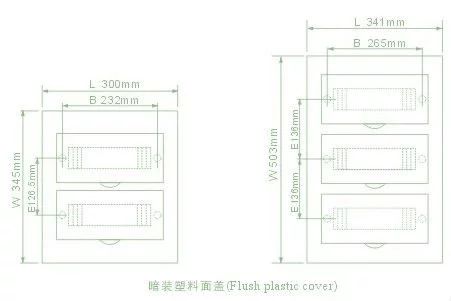 Fire Resistant ABS Weatherproof Distribution Board Merlin TSM Concealed Flush Type