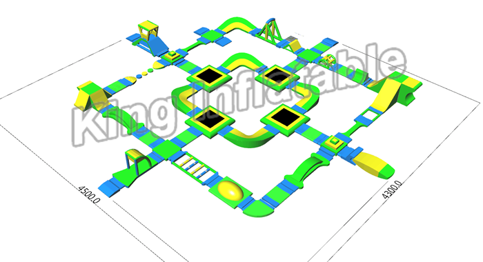 Funny Large PVC Inflatable Amusement Park Games For Open Water Entertainment