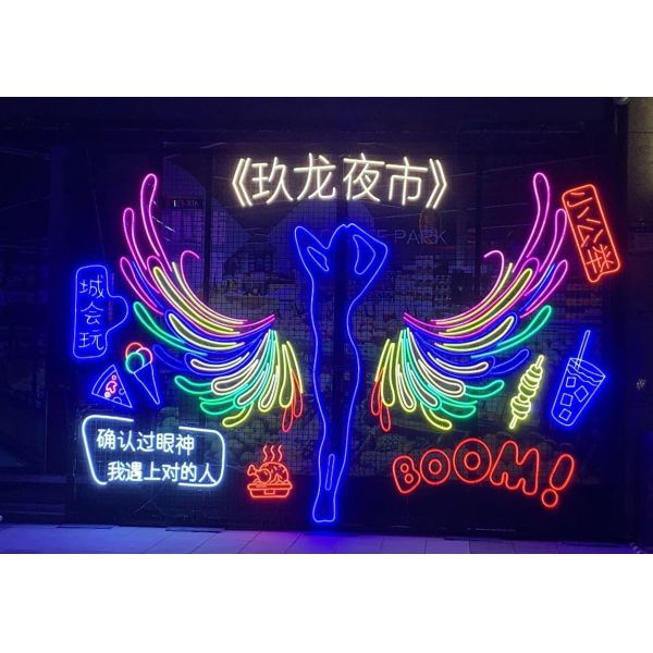 12VDC 200cm EU Plug Custom Neon Signs For Supermarket