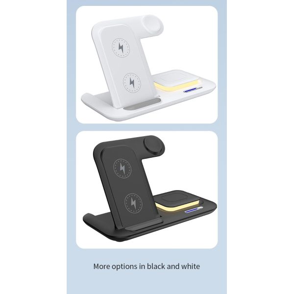 Multiple Devices Qi Wireless Charger Dock Stand 267g For Mobile Phone