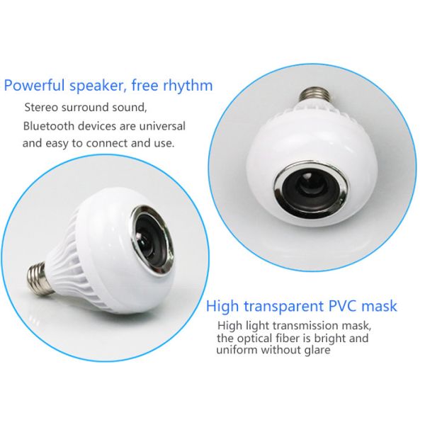 Bedroom E27 Bluetooth Bulb Music Playing Light Bulbs 500LM 4 Lighting Modes