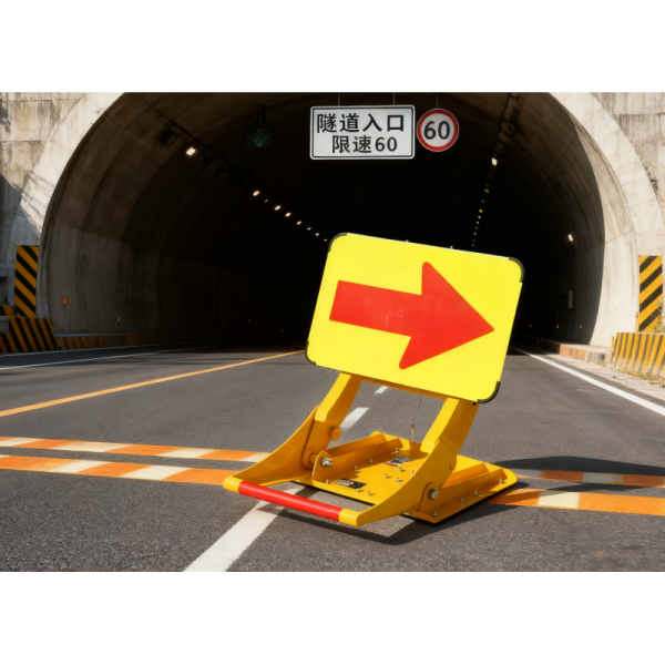 Rubber Plate Friction Increases Mobile Vehicle Barrier Foldable