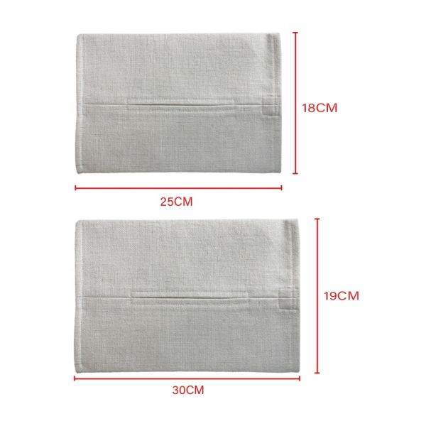 Linen Sublimation Tissue Box Custom Printable Logo Blank Sublimation Napkin Holder Tissue Bag Case