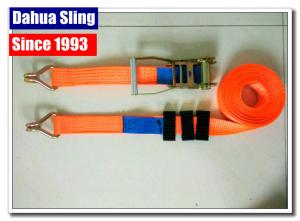 China Durable Orange Marine Winch Strap , 12000 Lb Winch Hook Strap Acid Resistance on sale