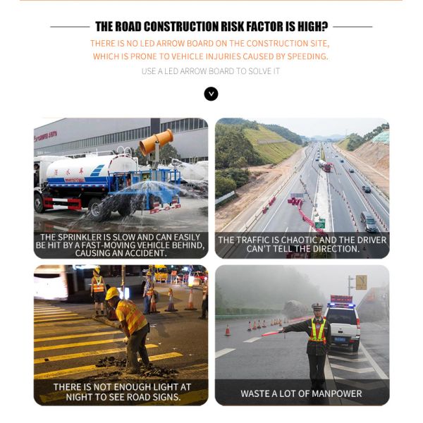Rectangular LED Arrow Boards with Remote Control and Enhanced Visibility