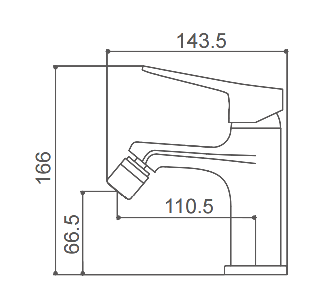 Solid Brass Zinc Handle Bidet Faucet For Bathroom Prevent Fingerprints