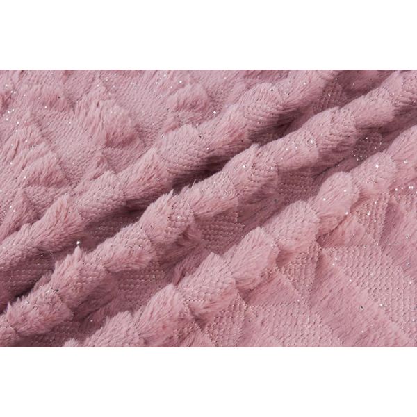 NO MOQ Customized Design Soft Solid Color Plain Velvet Double Sided Quilted Fabric