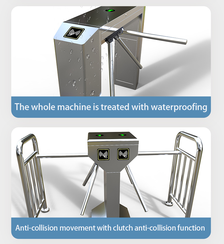 Electric Revolving Door Tripod Turnstile Access Control Anti Tailgating Tripod Security Gates