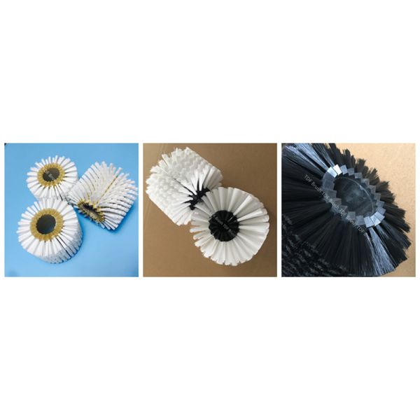 Industrial Grade Zig-Zag Modular Roller Brush with Customizable Bristles for Partial Replacement