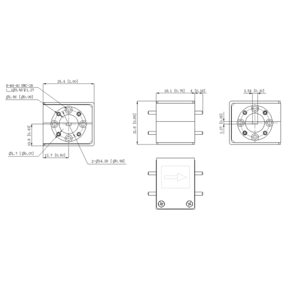 92-98Hz WR-10 WAVEGUIDE ISOLATOR VN-WGISO-7580-WR12