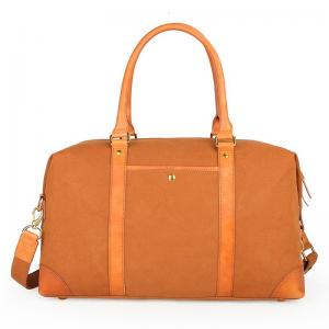 Buy cheap Brown Vegetable Tanned Luggage Washable Mens Canvas Weekender Bag product