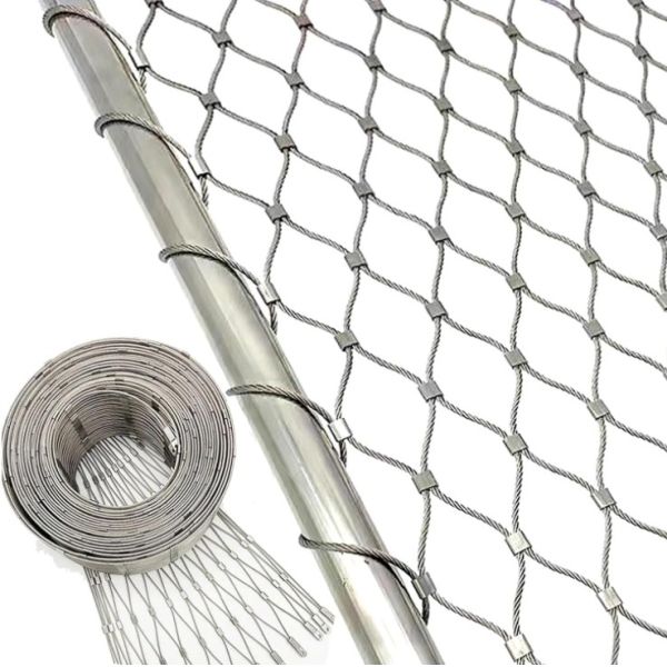 Customized Balustrade Cable Mesh Diamond Mesh Orientation for Customized In Width And Length