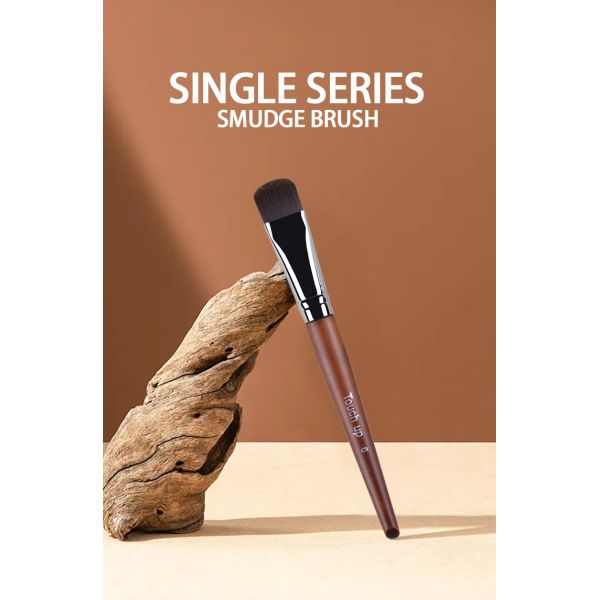 TOUCH UP 06 Private Label Fine Thin Flat Liquid Concealer Foundation Brush Synthetic Hair Copper OEM ODM Manufactor