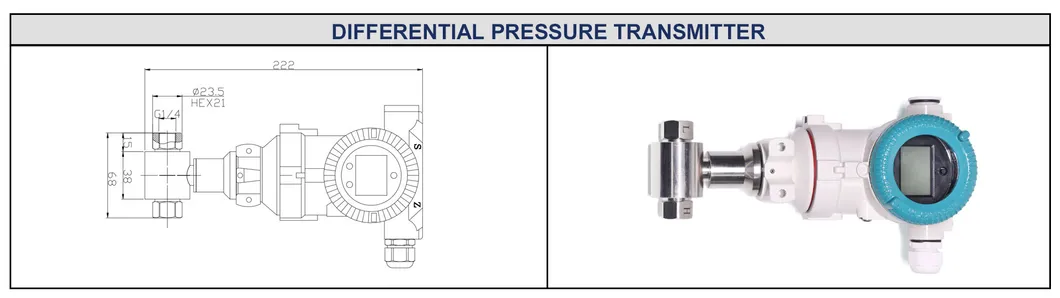 4-20mA LCD Display Differential Pressure Sensor Transmitter OEM Differential Pressure Transmitter