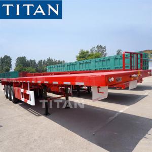 Buy cheap TITAN tri axle 40ft logistics container high bed flatbed trailer product