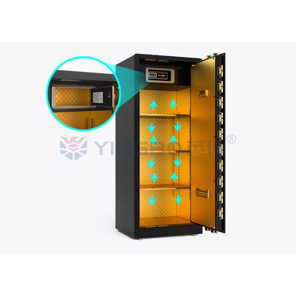 Intelligent Dual Alarm Large Fingerprint Lock Safe Box 120kg For Security YB/RS-150