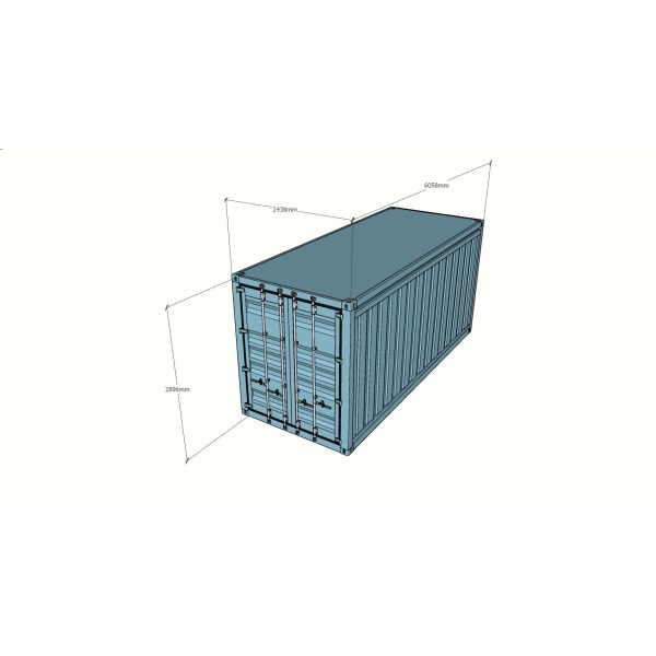 Household Two Doors 20gp Prefab Shipping Container House