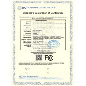 Shenzhen Cammus Electroinc Technology Co., Ltd Certifications