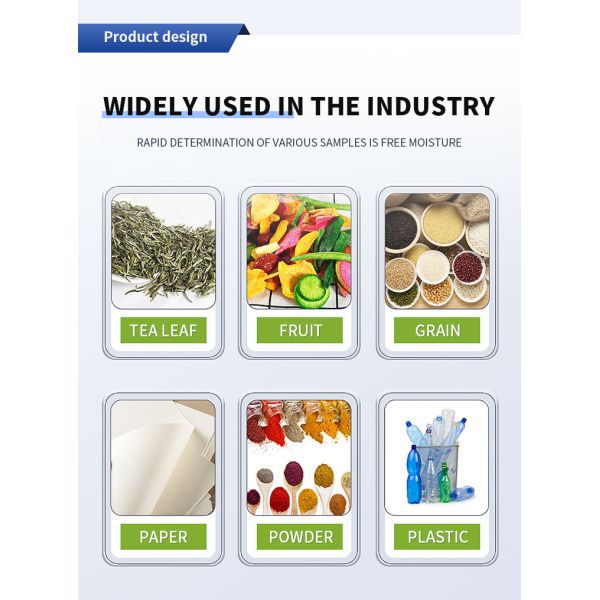 High Speed Moisture Analyzer for Food 0.005g Grain Digital Moisture Balance Meter Tester