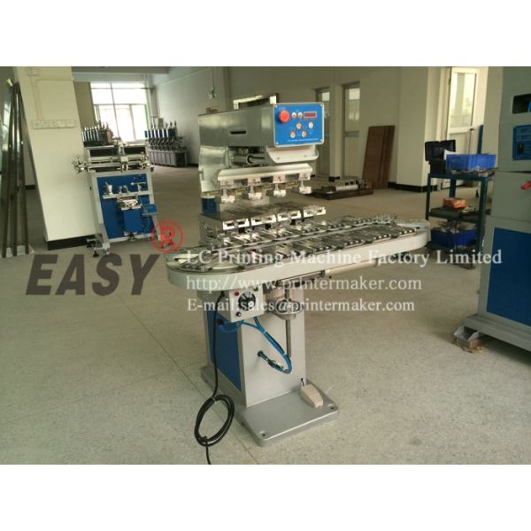 4 Color Pad Printer with Conveyor