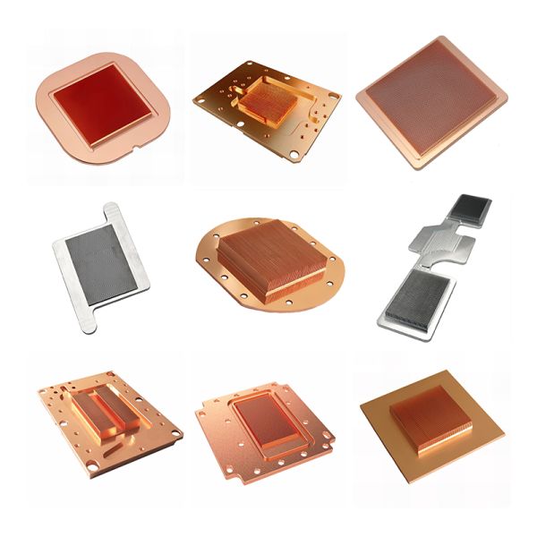 Custom Square-Cylindrical Fin Copper Cold Plate Cooler For Electronic Devices