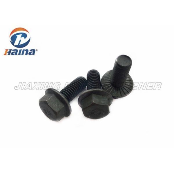 full threaded rod Black carbon Steel 4.8 Hex head Flange Bolts