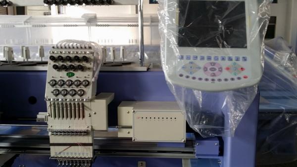 50 / 60Hz Flat Bed / Cap Embroidery Machine , 3d Embroidery Machine With Germany Engineering