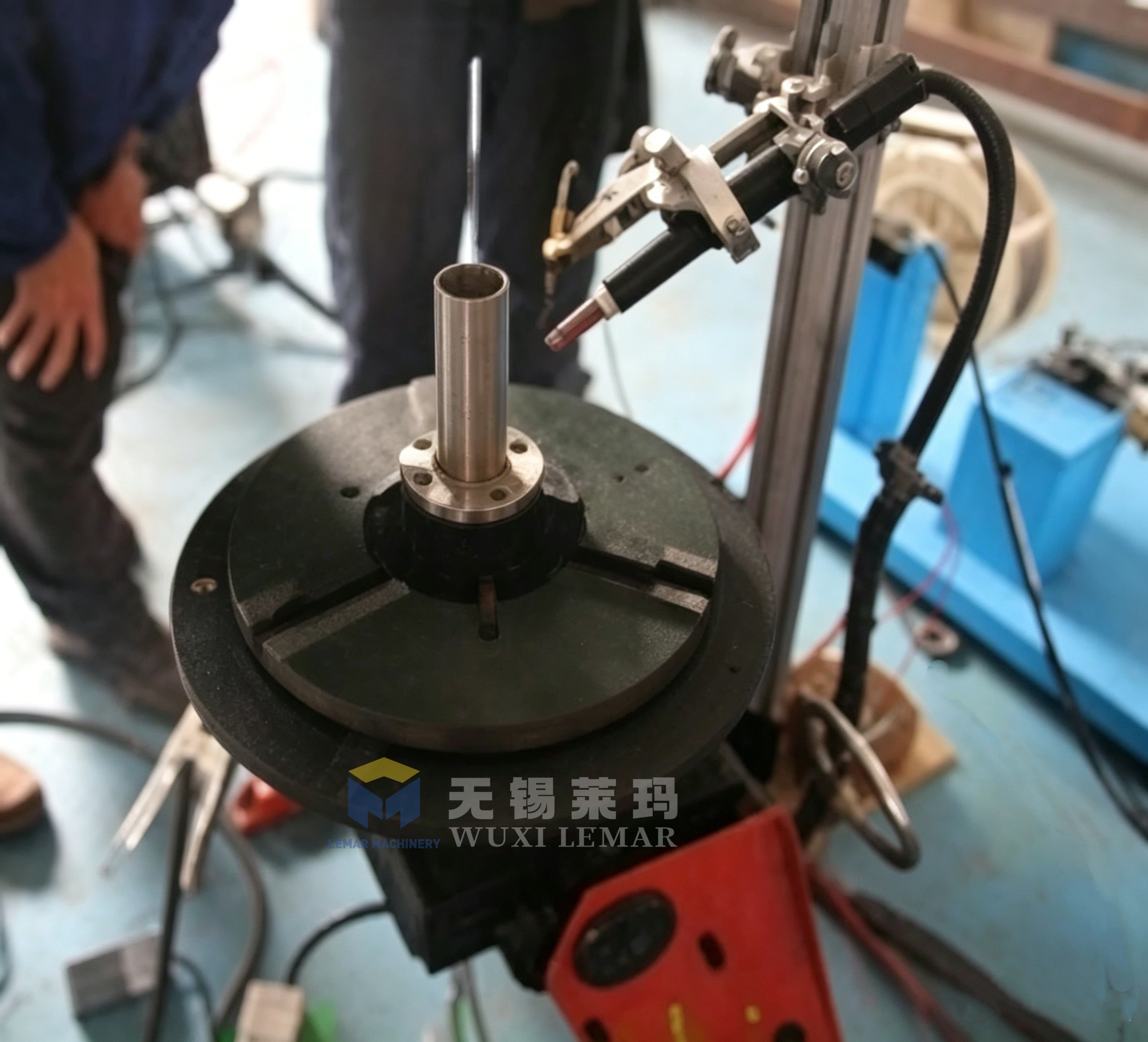 50KG Welding Positioner Small Rotary Tilt Welding Turntable for Flange Pipe Fitting