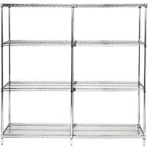Buy cheap NSF Chrome Plated Wire Shelving , Steel Wire Storage Shelves 24 x 24 Inch from wholesalers