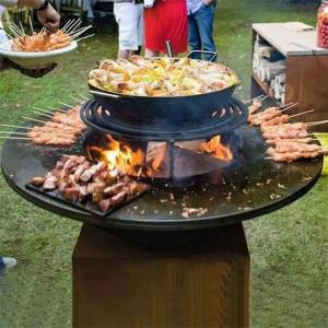 Buy cheap Europe Garden Kitchens Fire Pit Barbeque Corten Steel Outdoor Charcoal Bbq Grill product