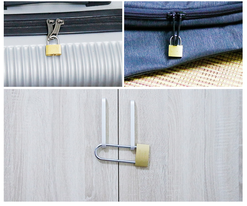 Modern Designed Earth Copper Lock Cross-Shaped Long Padlock for Dining Outdoor Student Desk School Dormitory Cabinet Living Room