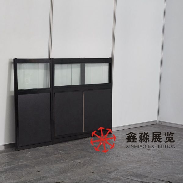 Aluminum Foldable Showcase, rentable foding cabinet for display, exhibition foding glass+aluminum+MDF panel showcase