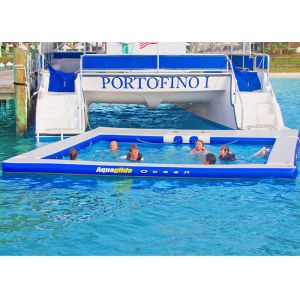 China Double Layer Ocean Jellyfish Pool Floating Inflatable Sea Swimming Pool With Net on sale