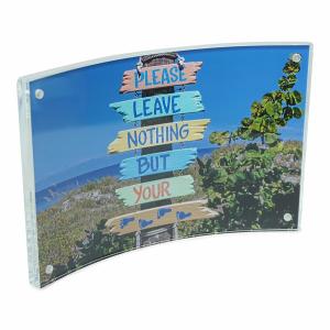 Buy cheap SGS Certificate Acrylic Photo Display Curved Picture Frames Album product