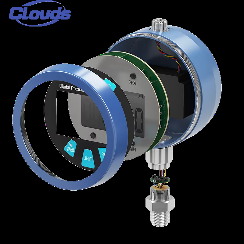 Digital Pressure Gauge with Clear Backlit Display and Zero Point Calibration Function for Accurate and Pressure Measurement