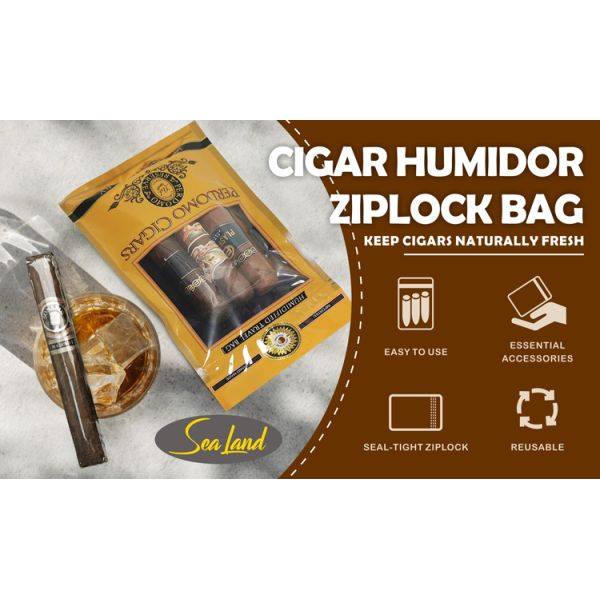 Tear resistant and puncture resistant cigar packaging bag customizable color durable packaging solution for cigar safety