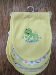 China embroidered burp cloths,3 pack baby feeding double layered burp cloth on sale