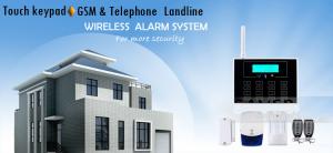 China GSM &PSTN Telephone Landline Touch Screen Wireless Home Alarm Systems on sale