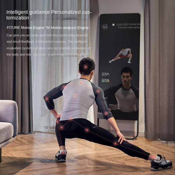 32 Inch 4K Intelligent AI Fitness Exercise Magic Mirror Touchscreen Android OS Voice Control Glass Wi-Fi Wall-mounted Indoor