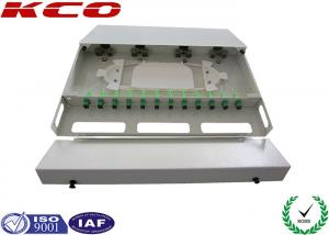 China Fiber Optic Distribution Panel 1U 24 Cores Fix Type , Optical Terminal Box on sale