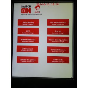 Indoor Multi Language Touch Screen Queue Ticket Machine